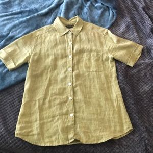 Cute, light green button up t-short